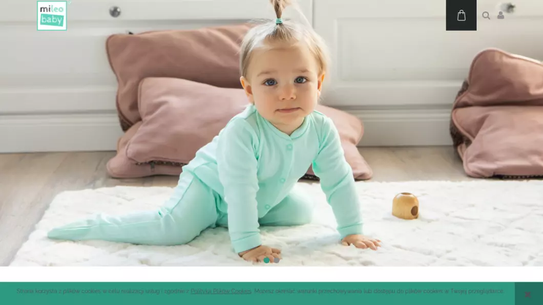 Zrzut ekranu strony Ubranka dla niemowląt - MiLeo Baby