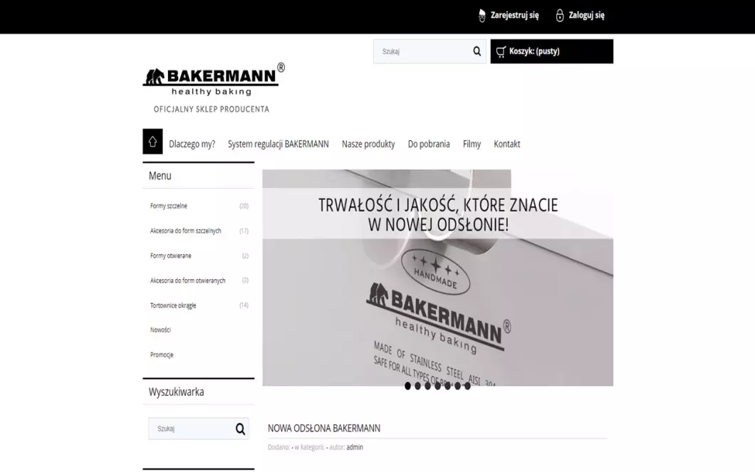 Zrzut ekranu strony BAKERMANN