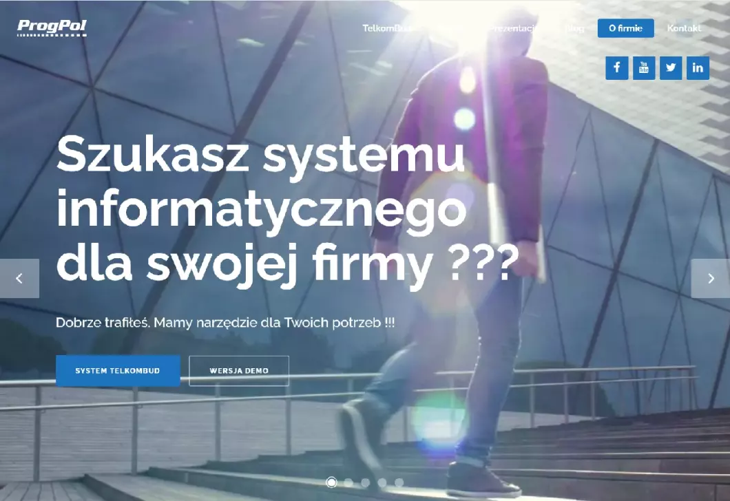 Zrzut ekranu strony PROGPOL