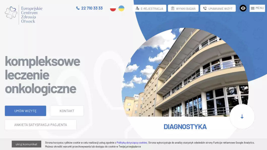 Zrzut ekranu strony ECZ Otwock